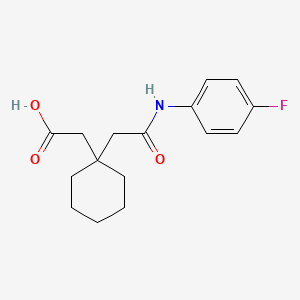 2-(1-{[(4-Fluorophenyl)carbamoyl]methyl}cyclohexyl)acetic acid