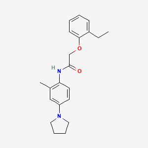 molecular formula C21H26N2O2 B7806181 2-(2-ethylphenoxy)-N-(2-methyl-4-pyrrolidin-1-ylphenyl)acetamide 