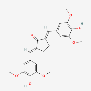 molecular formula C23H24O7 B7806203 (2E,5E)-2,5-bis[(4-hydroxy-3,5-dimethoxyphenyl)methylidene]cyclopentan-1-one 