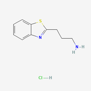 molecular formula C10H13ClN2S B7806245 3-(1,3-Benzothiazol-2-yl)propan-1-amine hydrochloride 
