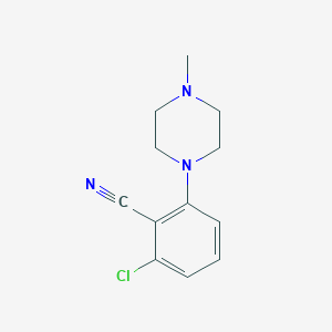 molecular formula C12H14ClN3 B7806296 2-Chloro-6-(4-methylpiperazin-1-yl)benzonitrile 
