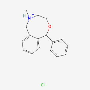 molecular formula C17H20ClNO B7806364 5-methyl-1-phenyl-3,4,5,6-tetrahydro-1H-2,5-benzoxazocin-5-ium;chloride 