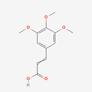 molecular formula C12H14O5 B7806448 2-丙烯酸，3-(3,4,5-三甲氧基苯基)- 