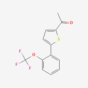 molecular formula C13H9F3O2S B7806575 1-(5-(2-(Trifluoromethoxy)phenyl)thiophen-2-yl)ethanone CAS No. 926202-12-2