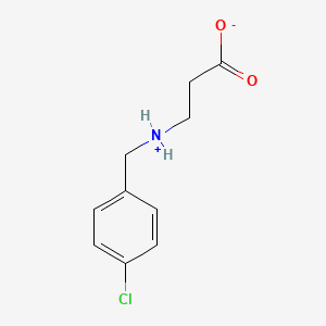 molecular formula C10H12ClNO2 B7806618 3-[(4-Chlorophenyl)methylazaniumyl]propanoate 