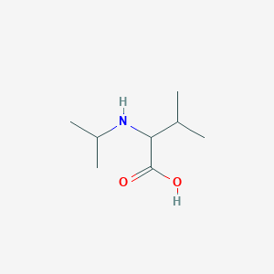 molecular formula C8H17NO2 B7806624 2-(Isopropylamino)-3-methylbutanoic acid 