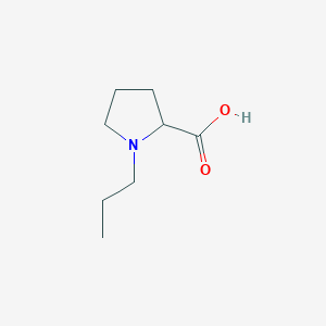 molecular formula C8H15NO2 B7806640 1-Propylpyrrolidine-2-carboxylic acid 