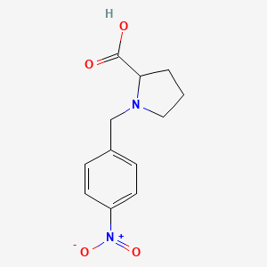 molecular formula C12H14N2O4 B7806665 1-[(4-Nitrophenyl)methyl]-DL-proline 
