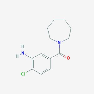 molecular formula C13H17ClN2O B7806678 (3-Amino-4-chlorophenyl)(azepan-1-yl)methanone 
