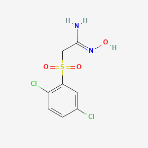 molecular formula C8H8Cl2N2O3S B7806709 2,5-Dichlorobenzenesulphonylacetamide oxime, 98% 