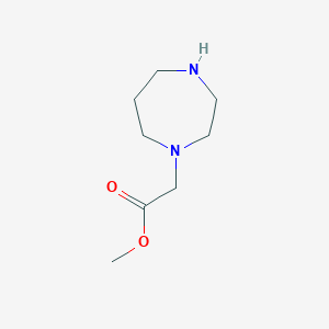 molecular formula C8H16N2O2 B7806729 Methyl 2-(1,4-diazepan-1-yl)acetate 