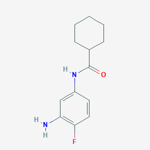 molecular formula C13H17FN2O B7806737 N-(3-amino-4-fluorophenyl)cyclohexanecarboxamide 
