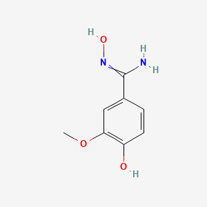 molecular formula C8H10N2O3 B7806742 3-Methoxy-4-hydroxybenzamide oxime 