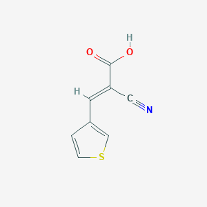 molecular formula C8H5NO2S B7806760 2-Cyano-3-(thiophen-3-yl)prop-2-enoic acid 