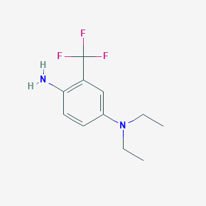 molecular formula C11H15F3N2 B7806868 4-N,4-N-diethyl-2-(trifluoromethyl)benzene-1,4-diamine 