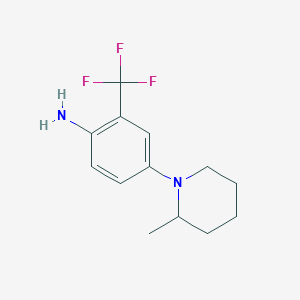 molecular formula C13H17F3N2 B7806876 4-(2-Methylpiperidin-1-yl)-2-(trifluoromethyl)aniline 