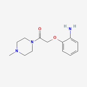 molecular formula C13H19N3O2 B7806887 2-(2-Aminophenoxy)-1-(4-methylpiperazin-1-yl)ethan-1-one 