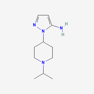 molecular formula C11H20N4 B7806947 1-(1-Isopropylpiperidin-4-YL)-1H-pyrazol-5-amine 