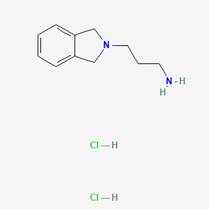 molecular formula C11H18Cl2N2 B7806955 [3-(1,3-Dihydro-2H-isoindol-2-yl)propyl]amine dihydrochloride 