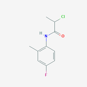 molecular formula C10H11ClFNO B7806963 N-(4-Fluoro-2-methylphenyl)-2-chloropropanamide, 95% 