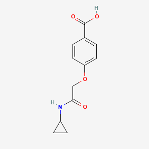 molecular formula C12H13NO4 B7806999 4-(2-(Cyclopropylamino)-2-oxoethoxy)benzoic acid 