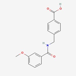 molecular formula C16H15NO4 B7807030 4-{[(3-Methoxyphenyl)formamido]methyl}benzoic acid 