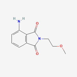 molecular formula C11H12N2O3 B7807052 4-Amino-2-(2-methoxyethyl)-2,3-dihydro-1H-isoindole-1,3-dione 