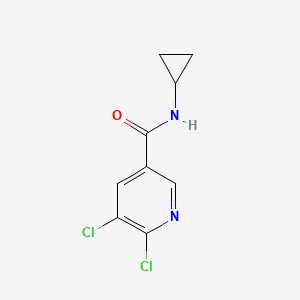 molecular formula C9H8Cl2N2O B7807087 5,6-Dichloro-N-cyclopropylpyridine-3-carboxamide 