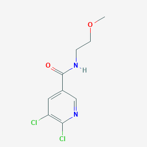 molecular formula C9H10Cl2N2O2 B7807091 5,6-Dichloro-N-(2-methoxyethyl)nicotinamide 