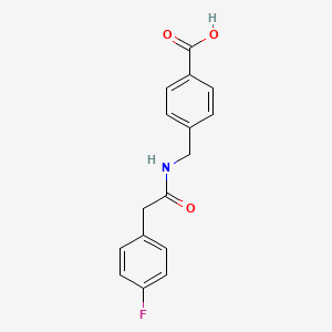 molecular formula C16H14FNO3 B7807095 4-{[2-(4-Fluorophenyl)acetamido]methyl}benzoic acid 