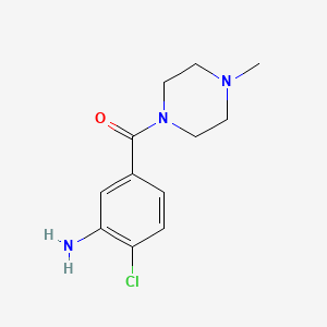 molecular formula C12H16ClN3O B7807096 (3-Amino-4-chlorophenyl)(4-methylpiperazin-1-yl)methanone CAS No. 926207-24-1