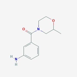 molecular formula C12H16N2O2 B7807098 3-(2-Methylmorpholine-4-carbonyl)aniline 