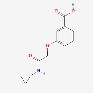 molecular formula C12H13NO4 B7807120 3-(2-(Cyclopropylamino)-2-oxoethoxy)benzoic acid 