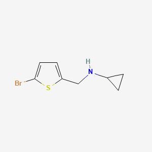 molecular formula C8H10BrNS B7807135 N-[(5-Bromothiophen-2-YL)methyl]cyclopropanamine 