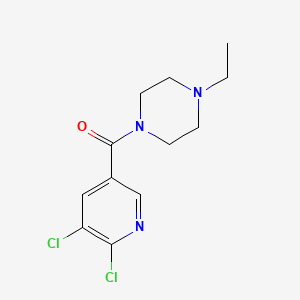 molecular formula C12H15Cl2N3O B7807181 (5,6-Dichloropyridin-3-yl)(4-ethylpiperazin-1-yl)methanone 