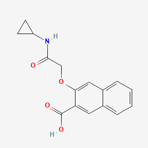 molecular formula C16H15NO4 B7807188 3-[(Cyclopropylcarbamoyl)methoxy]naphthalene-2-carboxylic acid 