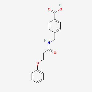 molecular formula C17H17NO4 B7807222 4-[(3-Phenoxypropanamido)methyl]benzoic acid 