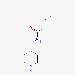 molecular formula C11H22N2O B7807228 N-[(piperidin-4-yl)methyl]pentanamide 