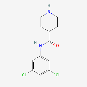 molecular formula C12H14Cl2N2O B7807247 N-(3,5-Dichlorophenyl)piperidine-4-carboxamide 