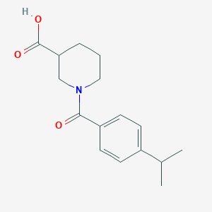 molecular formula C16H21NO3 B7807299 1-(4-Isopropylbenzoyl)piperidine-3-carboxylic acid 