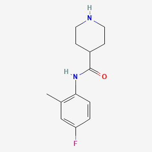 molecular formula C13H17FN2O B7807313 N-(4-Fluoro-2-methylphenyl)piperidine-4-carboxamide 