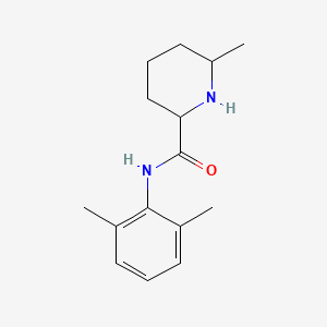 molecular formula C15H22N2O B7807394 N-(2,6-dimethylphenyl)-6-methylpiperidine-2-carboxamide 