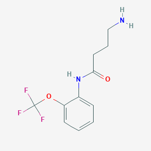 molecular formula C11H13F3N2O2 B7807419 4-amino-N-[2-(trifluoromethoxy)phenyl]butanamide 