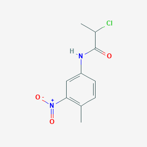molecular formula C10H11ClN2O3 B7807420 2-chloro-N-(4-methyl-3-nitrophenyl)propanamide 