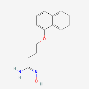 molecular formula C14H16N2O2 B7807421 N'-hydroxy-4-naphthalen-1-yloxybutanimidamide 