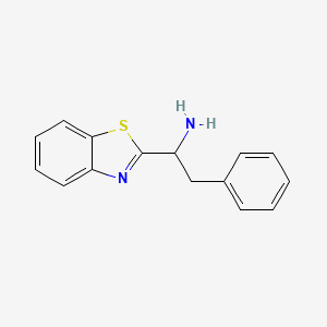 molecular formula C15H14N2S B7807425 1-(1,3-Benzothiazol-2-yl)-2-phenylethan-1-amine 