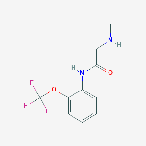 molecular formula C10H11F3N2O2 B7807427 2-(methylamino)-N-[2-(trifluoromethoxy)phenyl]acetamide CAS No. 1016680-68-4