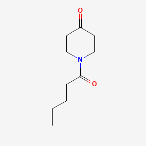 molecular formula C10H17NO2 B7807474 1-戊酰哌啶-4-酮 