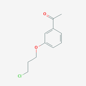 molecular formula C11H13ClO2 B7807581 1-[3-(3-Chloropropoxy)phenyl]ethanone 