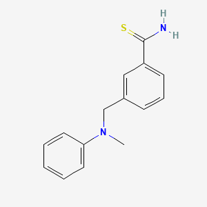 molecular formula C15H16N2S B7807591 3-((Methyl(phenyl)amino)methyl)benzothioamide 